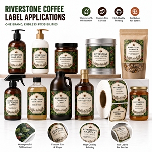 Étiquettes personnalisées pour sachets de café torréfié, autocollants imperméables pour emballage, impression sur papier, étiquettes pour sachets en plastique - Product Image 3