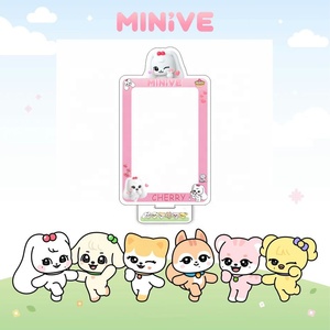 KPOP Idol Cute Cartoon POP UP IVE MINIVE Photocard Case Standee Soporte de acrílico Soporte de marco de acrílico - Product Image 2