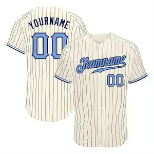 Custom Embroidery Baseball Uniform Style Shirts Wholesale Baseball Jersey Sportswear Shirts