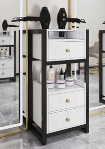 Carrito de Salón con Espejo, Mueble de Almacenamiento Multifuncional para Peluquería y Salón de Belleza, Diseño Moderno, Movilidad con 4 Ruedas - Product Image 3