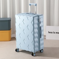 Valise à roulettes rigide 20 pouces en ABS+PC avec serrure à combinaison et roues universelles, bagage cabine
