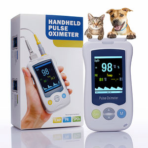 Oksimeter denyut nadi genggam untuk kucing peliharaan dan anjing Monitor tanda <span class=keywords><strong>Vital</strong></span> hewan untuk rumah atau rumah sakit ukuran penggunaan SPO2 PR Temp - Product Image 2