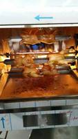 Matériel de restauration pour cuisine de restaurant commercial, rôtissoire à poulet au gaz en acier inoxydable avec portes, garantie 1 an