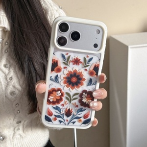 Funda de teléfono transparente con estampado de leopardo y flores para iPhone 17Air 16plus 15 14 13 12 11 pro max, cubierta acrílica transparente de fábrica - Product Image 2