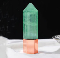 Bouteilles à rouleaux d'huile essentielle de quartz rose fluorite d'opale naturelle diffuseur de bouteille de parfum à prisme hexagonal