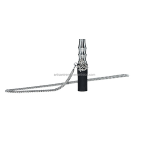 Accessori per Narghilè di Lusso Arabi, Bocchini in Acciaio Inox con Design Animale e Finitura Opaca, Bocchino per Shisha con Custodia in Pelle - Product Image 4