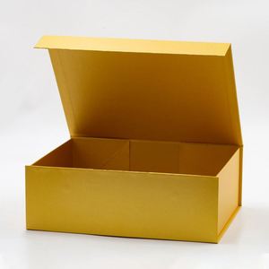 Caja de Regalo Plegable Rígida con Tapa Magnética en Color Amarillo Dorado, Disponible en Stock, Venta al Por Mayor - Product Image 5