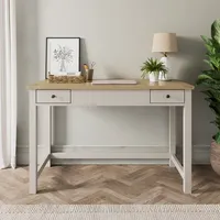 Escritorio de Computadora Estilo Rústico con Altura Ajustable, Mesa de Escritura con Tapa Elevadora y 2 Cajones, Estación de Trabajo para Oficina en Casa