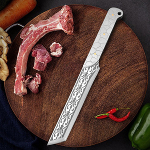 Yangjiang kitchen <b>knife</b>, one-piece steel <b>handle</b>, multi-purpose <b>knife</b> for chopping <b>bones</b>, patterned outdoor <b>knife</b>, portable - Product Image 2