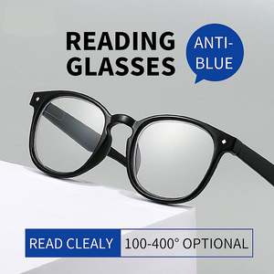 Lunettes de lecture rétro 2024 pas chères, monture noire léopard, rondes, anti-lumière bleue, pour hommes et femmes - Product Image 3