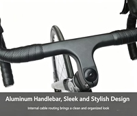 Vélo de Route 700C 18 Vitesses R3000 en Aluminium avec Axe Traversant, Guidon Droit, Freins à Disque Hydrauliques à Câble, Vélo de Course Aéro et de Commutation, Vente en Gros