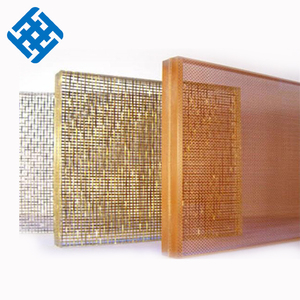 Malla laminada para techo Telas de malla metálica Malla de bronce Alambre Vidrio laminado - Product Image 2