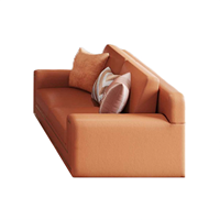 Canapé modulaire en cuir à succès, meubles de salon de villa, luxe, 3 places