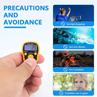 Compteur de pointage des doigts LED Compteurs électroniques numériques Tasbeeh Clicker à main avec anneau Affichage des chiffres réinitialisables