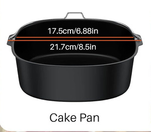 Baril à gâteau en métal et brosse à pizza XL Ensemble d'accessoires pour tasses de cuisson pour friteuse avec <span class=keywords><strong>livre</strong></span> de recettes - Product Image 4