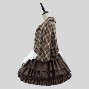 Detective Love Song Maid Outfit Plus Size Costume Cosplay Vintage A-Line Woven Fabric Set - Product Image 2