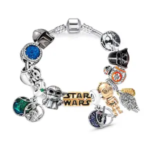 Offre Spéciale Star Yoda baby Wars bracelet de créateur en métal bracelet à breloques 21cm
