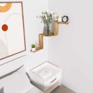 Cross-border corner <b>shelf</b>, <b>wall</b> decoration, <b>floating</b> <b>shelf</b>, tiered <b>floating</b> <b>shelf</b>, plant <b>shelf</b>, bookshelf, corner <b>shelf</b> - Product Image 2