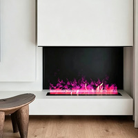 Cheminée électrique encastrable de style français, vapeur 3D, télécommande, en métal, économe en énergie, pour décoration intérieure d'hôtel, brume d'eau