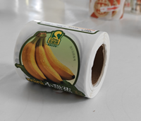 Watergedragen inktprint aardbeien fruit etiket sticker voorgedrukt fruit label zelfklevend productie-etiket voor vers fruit verpakking