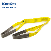 KingRoy 3ton sarı düz 6:1/7:1 göz tipi polyester dokuma kaldırma kemer kayışı CE ve GS sertifikası ile