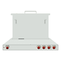 Commutateur KVM Ipctech 1U 4K montable en rack avec port de raccordement rapide RJ45-M12, console KVM pour serveurs