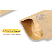 Vente directe usine – Sachets Doypack personnalisables en papier kraft avec logo pour emballage alimentaire (snacks, café, thé)