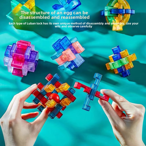 Cerradura de Lubán, Cerradura de Kongming, 12 Estilos, Rompecabezas 3D, Juego de Ingenio, Prueba de <span class=keywords><strong>IQ</strong></span>, Juguete Educativo Unisex, Inteligencia Tradicional China - Product Image 3