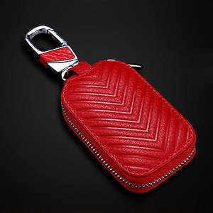 OEM PU cuir <span class=keywords><strong>clé</strong></span> de voiture étui V-motif fermeture éclair sac couverture complète voiture Logo personnalisé Anti-perte anti-rayures Camry Corolla <span class=keywords><strong>Yaris</strong></span> - Product Image 3