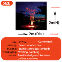 Fuente Musical de Acero con Forma de Hibisco, Boquilla de Pulverización de Flores LED RGB, Decoración Inteligente Programable DMX512 para Jardín Exterior