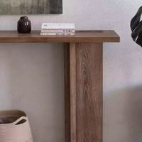 Table d'entrée en bois massif au design Wabi-Sabi chinois moderne, nouvelle armoire décorative artistique rétro pour villa, à placer au bout du mur
