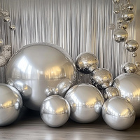 Ballons de fête en gros, décorations de fête, ballons gonflables réutilisables de 50, 60, 70 pouces, grands ballons de fête 4D or et argent