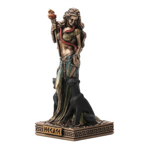 รูปปั้นขนาดเล็ก เวีวิสต้า เฮคาเต้ เทพีแห่งเวทมนตร์กรีก ทำจากทองสัมฤทธิ์หล่อเย็นและเรซิ่น - Product Image 1