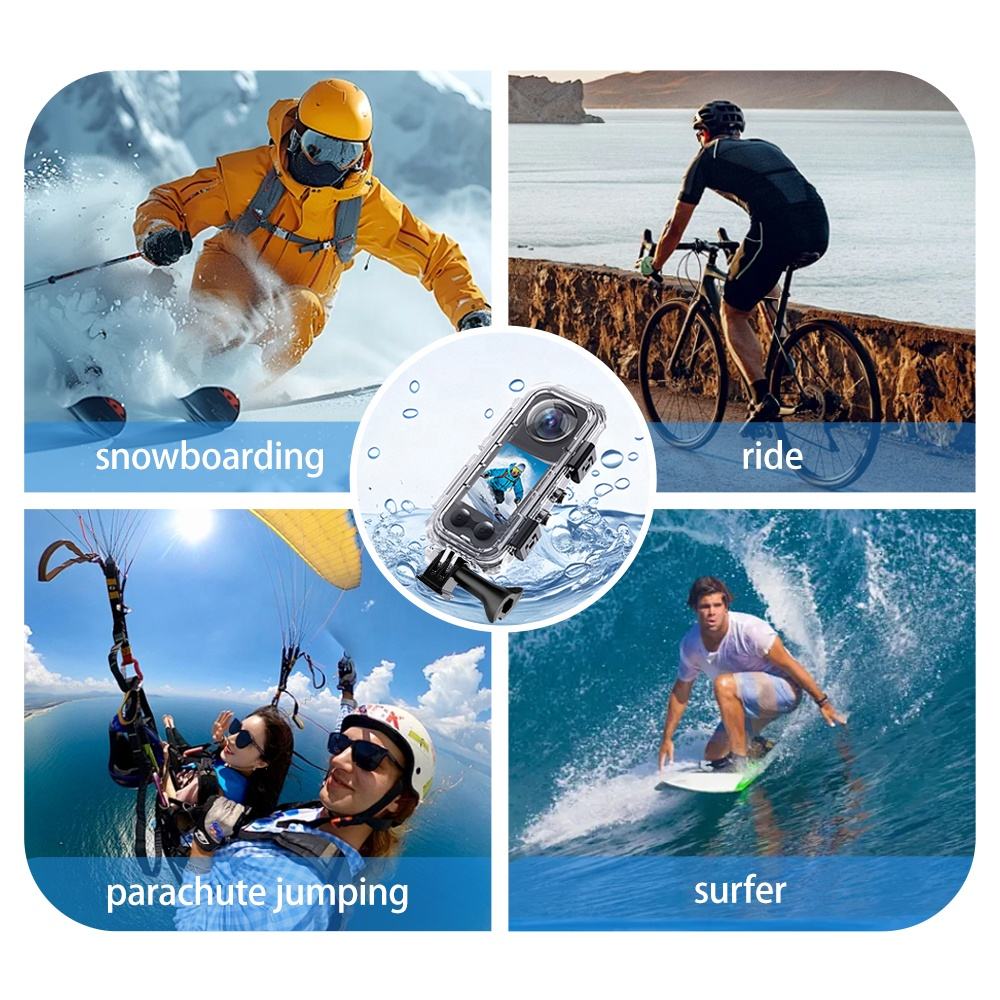 60M Insta 360 Dive Case Action Camera Accessories Waterproof Case Waterproof Housings for Insta 360 X4