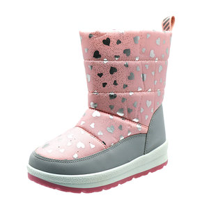 YLK458 all'ingrosso antiscivolo fondo spesso rosa caldo inverno ragazze Nyloon per bambini stivali da neve per bambini