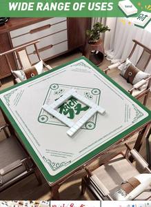 Tapis de Mahjong épais et lavable, surface en fibre imperméable avec dos antidérapant pour les jeux en famille - Product Image 6