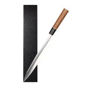 스테인레스 스틸 나무 손잡이 일본 요리사의 부엌 칼 버드 나무 잎 회 초밥 생선 칼 조각 슬라이스 칼