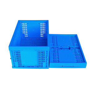 מכלים מחזור מתקפל פלסטיק ארגזי רשת ניידים קלים המשמשים עבור ארגזי אחסון הקמעונאי מזון - Product Image 1