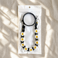 Sangle de transport en macramé Premium Daisy pour bouteille d'eau, sangle universelle tressée à motif floral pour Stanley & Owala