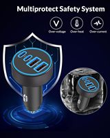 Cargador de Coche USB-C de Alta Calidad de 90W con 4 Puertos y Carga Rápida para Teléfono Móvil a Través del Adaptador del Encendedor