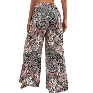 Pantalones Anchos Estampados de Moda Casual Cómodos y Holgados para Mujer, Venta al Por Mayor, Personalizados, OEM, de Alta Calidad - Product Image 3