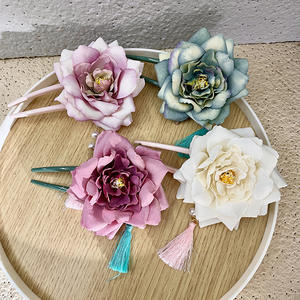Nouvelles Épingles à Cheveux Fleurs Printemps-Été Dégradé de Couleur Rose Fleur de Mariage Accessoires <span class=keywords><strong>pour</strong></span> Femmes - Product Image 2