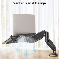 MOUNTUP Bras de plateau pour ordinateur portable réglable en métal 12 ''-17'' supportant jusqu'à 5kg/11lbs avec plateau de souris confortable