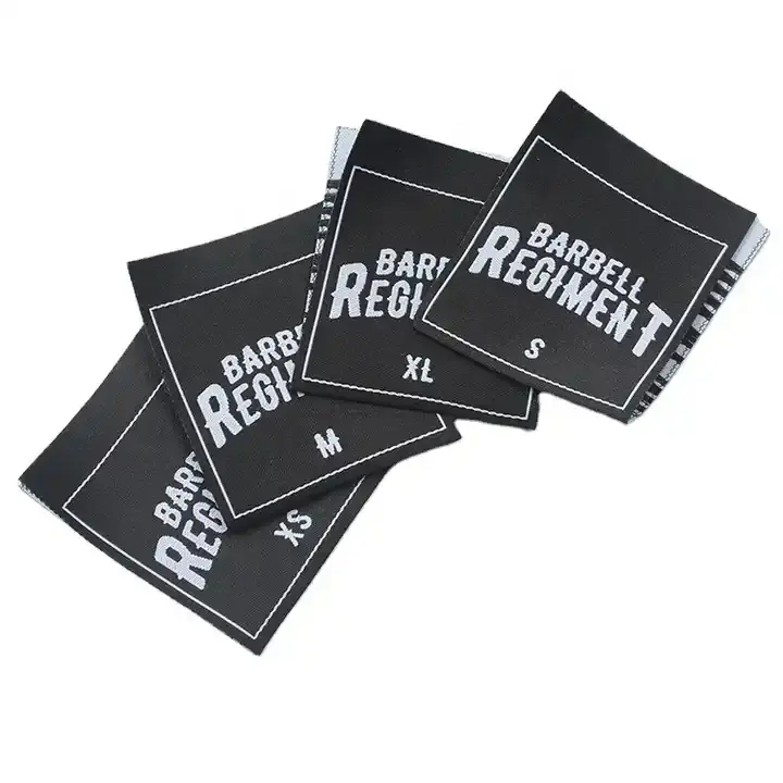 Machine Kleding Tags Groothandel Custom Design Uw Eigen Merk Logo Katoen Geweven Labels Voor Kleding