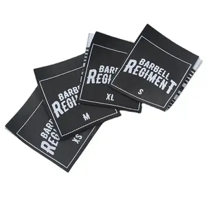 Machine Clothes Tags Wholesale Custom Design Your Own Brand Logo Cotton Woven Labels for Clothing