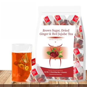 Thé aux fleurs de jujube rouge, gingembre séché et <span class=keywords><strong>sucre</strong></span> roux 10g x 20 sachets – Favorise le confort menstruel, la chaleur et le bien-être quotidien – Thé santé - Product Image 3