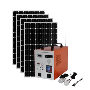 Bayar sesuai pemakaian inverter 5,12 kwh, inverter 1kW sistem tenaga surya 200ah 25.6V baterai lifepo4 5kW off grid untuk rumah