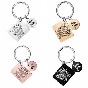 Portachiavi in Acciaio Inox Logo Personalizzato di Giorno della Madre Regalo di Giorno del Padre Chiave catene Mamma Papà Figlia Figlio Chiave Anelli amico Portachiavi - Product Image 5