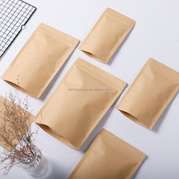 Sachet de thé biodégradable écologique imprimé sur mesure, en papier kraft thermoscellable, avec fermeture éclair, résistant à l'humidité, avec fenêtre, qualité alimentaire