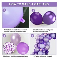 Articles de décoration de mariage Fournitures fête Guirlande de ballons violet bordeaux Décoration de mariage pour événement